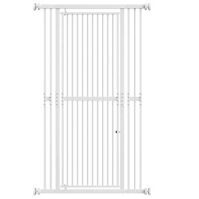 Advwin 180cm Extra Tall Gates For Cats And Dogs, Adjustable 70-107cm Wide Metal Gate, No Drilling Pressure Mounted Full Door Pet Gate For Doorway, Stairs, House