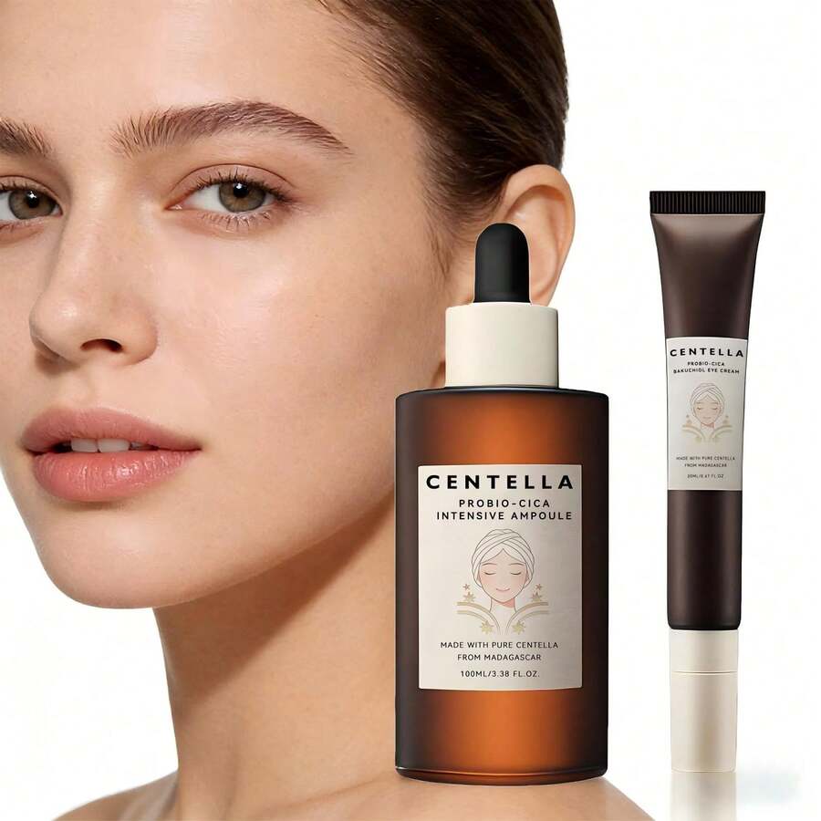 马达加斯加积雪草护肤套装 - 精华液 + 眼霜 - 基础护肤礼盒，女士礼盒 - 彩色 - 查看 1