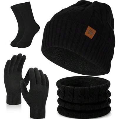 mhjDoubleCare Conjunto Completo de Sombrero con Gorros para Frio Guantes Tactiles Bufandas con Forro de Felpa para Clima Frío Actividad al Aire Libre Esquiar CiclismoSleeping Bags