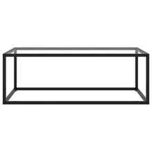 vidaXL Table basse Noir avec verre trempé 100x50x35 cm - Noir - Voir 3