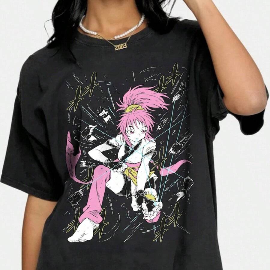 Anime Manga Sweatshirt, Manga Shirt, Anime Lovers Shirt, Anime Shirt, Anime Vintage Special Unisex T - 黑色 - 查看 1