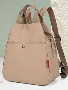 Nouveau sac à dos à fermeture éclair multicolore. Sac à main élégant et décontracté pour femme, sac à bandoulière, sac à dos minimaliste à la mode, sangle multifonctionnelle, fermeture éclair, doublure en polyester, convient pour toutes les saisons - Multicolore - Voir 6