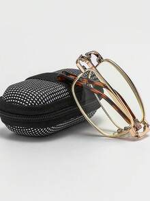 1 Par de Óculos de Leitura Portáteis e Leves Unissex. Óculos de Leitura Dobráveis Super Leves, Acompanha Estojo para Óculos, Adequado para Usar em Smartphones, Leitura de Livros, etc. Faixa de Dioptria de +1,00 a +4,00.