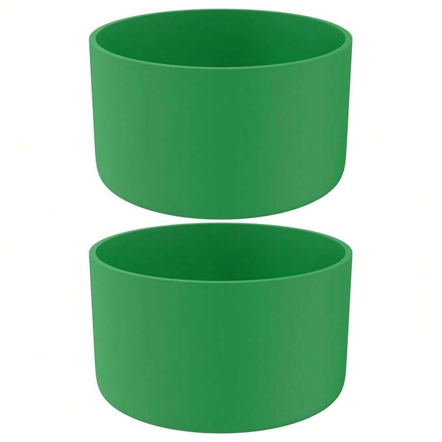 Silicone Bumper Boot For H2.0 40 Oz 30 Oz Tumbler With Handle & IceFlow 20oz 30oz, Protective Water Bottle Bottom Sleeve Cover, Tumbler Accessories (Mix- Purple White)-1859 - green - 查看 1
