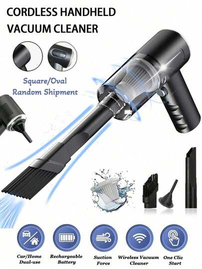 This 3-In-1 Cordless Handheld Vacuum Cleaner Is Compact And Portable, With Powerful Suction. It Has A Built-In 1800mAh Type-C Rechargeable Battery, Suitable For Car, Home And Pet Cleaning, Adaptable To Various Scenarios. Additionally, It Is Equipped With A Low-Noise Air Purifier And Multiple Nozzle Attachments.