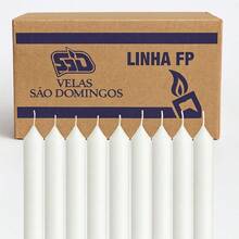 Set Of 20 White Candles 12cm – Long Burning 100% Paraffin Wax São Domingos No. 5 - trắng - Xem 5