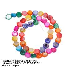 7-8mm Natural Colorful Shell Beads Asymmetric Shell Beads For Jewelry Making DIY Bracelet Necklace Accessories - Beads - View 17