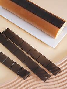 4pcs/Set Cake Roll Divider Ruler, Portion Marking Scale, Slicing Guide, Cake Cutting Mold, Kitchen Baking Divider Tools, Cake Decorating Accessories, Suitable For Holidays, Home Kitchen, Baking, Picnic, Party And More