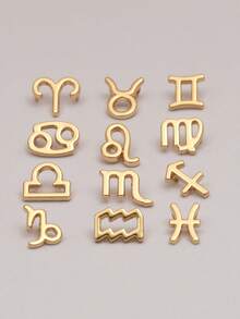 Set de 12 colgantes con los 12 signos del zodíaco, accesorios DIY - Colgante con símbolo del zodíaco - Ver 9