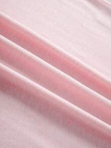 女士休闲圆领短袖T恤，墨西哥木瓜图案印花，夏季度假 - 淺粉色 - 查看 3