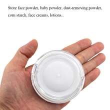 Empty Travel Powder Container Small Loose Powder Compact Case Makeup Cosmetic Jar Refillable Powder Box No Leak Powder Holder With Elastic Mesh Sifter Pink Lid And Mirror, 2Pcs 5ml/0.2oz - 粉紅色配鏡篩粉撲 5ml 2個 - 查看 8