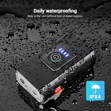 1pc 6 Lighting Modes Outdoor Night Riding Bright Bicycle Handlebar Front Light, IPX5 Waterproof, USB Rechargeable Bike Light