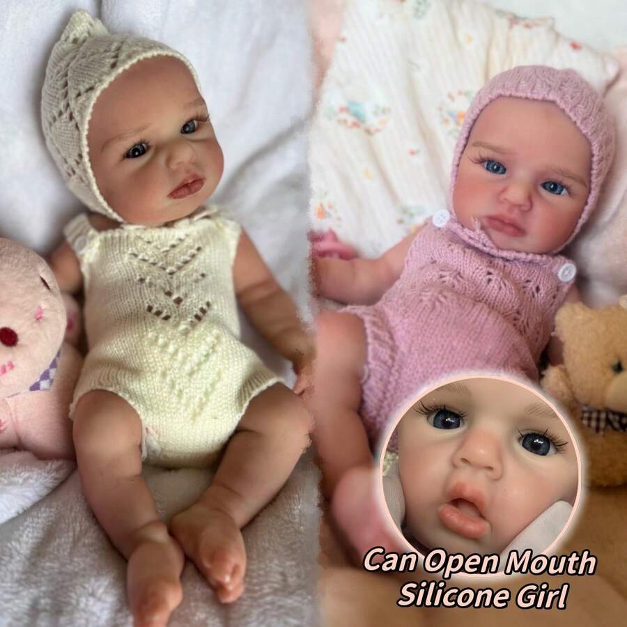 1个13英寸（约33厘米）柔软硅胶重生娃娃，名为Loulou，解剖结构精准，手工绘制，血管清晰可见，触感柔软，适合作为生日礼物或家庭聚会礼物。 - Reborn Doll - 查看 1