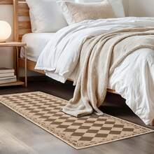 1PC  Runner Rugs For Hallway 65x180cm Non-Slip Kitchen Rug Washable Modern Carpet Runners For Hall Entryway Laundry Bedroom(Brown) - Brown - View 8