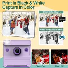 儿童即时打印相机，二合一社交媒体礼品：成人、儿童和青少年适用的即时打印相机 | 无墨打印技术，可拍摄并打印 1080P 高清照片/视频，并带有滤镜和贴纸 | 1300mAh 电池，包含相纸 | 旅行、聚会、圣诞节、生日、新年等场合的理想礼物 | 三种套装可选：单机、单机+32GB 存储卡套装、单机+32GB 存储卡+5 套打印纸 - XX-多色 - 查看 12