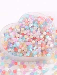 500颗4毫米随机混色马卡龙条纹猫眼玻璃珠 - 非常适合DIY珠宝制作，完美适用于项链、手链、脚链、腰链、DIY工艺品、珠宝图案、DIY珠宝制作材料 - 查看 7