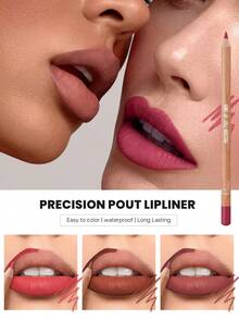 Chì kẻ môi Pudaier Matte Nude - Chì kẻ môi lâu trôi, chống nước, độ lên màu cao, màu nude tự nhiên phù hợp với tông da trắng sáng, dễ dàng kẻ viền môi, hoàn hảo cho trang điểm hàng ngày và ngày Valentine. - 11 - Xem 4