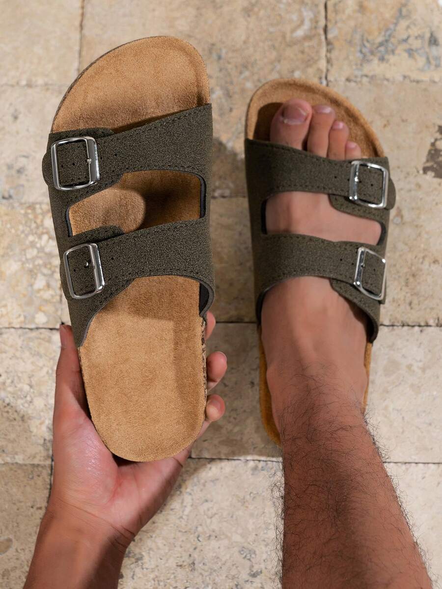 Dép xăng đan nam mùa hè với khóa đôi, giày dép thường ngày unisex, được trang bị khóa đôi bằng kim loại, cung cấp nhiều lựa chọn kích cỡ hơn. Thiết kế thời trang với quai điều chỉnh giúp mang thoải mái. Những đôi dép đi biển sành điệu này được làm từ chất liệu cao cấp với màu sắc trơn cổ điển, dễ mang.
