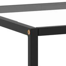 vidaXL Table basse Noir avec verre trempé 100x50x35 cm - Noir - Voir 5