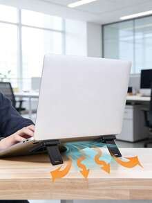 2pcs Portable Foldable Laptop Stand, ABS Material, Hidden Cooling, Lightweight & Compact, Convenient Storage, Laptop Elevation Support - Multicolor - View 2