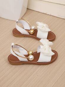 2026 Girls Sandals Flat Versatile Dress Shoes, New Bowknot Princess Shoes, Soft Bottom Casual Girls Beach Shoes, Suitable For Summer Wear