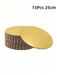5/10pcs Gold Round Cake Boards, Sturdy & Grease-Proof, Ideal For Wedding, Birthday Party, Holiday Cake Decorating And Display, Also Suitable For Back To School Season