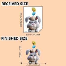 Easter Colorful Painted Realistic Rabbit Egg Wall Sticker For Bedroom, Living Room, Holiday Decoration - Multicolor - View 3