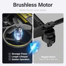 4K Camera Drone With 4.5-Inch Screen Remote, Brushless Motor, FPV, Dual Batteries - mặc định - Xem 3