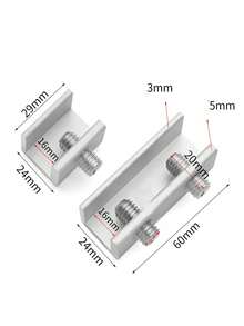 1pc Invisible Window Screen Lock, No Drilling Needed, Movable Door Thickened Window Security Anti-Theft Fastener - Multicolor - View 6