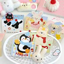Bộ 10/30/50 thiệp chúc mừng hoạt hình dễ thương dạng gấp | Thiệp chúc mừng ngày lễ, bưu thiệp hình động vật, thiệp cảm ơn, thiệp mời sinh nhật, thiệp quà tặng hoàn hảo, có khóa tự dán. - nhiều màu - Xem 3