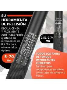[Llave de trinquete telescópica]Torquímetros Llave Dinamométrica 3/8'' 5-70 Nm 5 Piezas,,el juego incluye una llave dinamométrica de 3/8 de pulgada, 2 enchufes de diferentes tamaños (14 mm/16 mm), un adaptador de 3/8 a 1/4 y una varilla de extensión,que es adecuada para trabajos de precisión como reparación de automóviles o bicicletas. El cuerpo es compacto y portát, de varios tamaños, adecuada para el mantenimiento de automóviles y herramientas DIY, herramientas para hombres, multiherramientas - Plateado - Ver 5