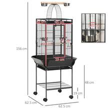 PawHut Steel Bird Cage,Large Budgie Cage For Cockatiels And Parakeets - one-size - View 5
