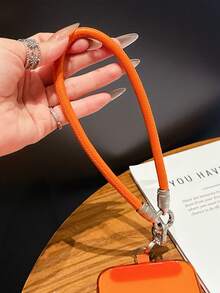 1 szt. wysokiej jakości skórzany pasek na nadgarstek w kolorze srebrnym, krótka smycz do telefonu ze skóry PU, zabezpieczenie przed upadkiem do torebki, brelok do kluczy, uchwyt na telefon do użytku na zewnątrz, kompatybilny z systemem Android i większością smartfonów, prezent dla matki, rodziny, przyjaciół, dzieci, na urodziny, świąteczny łańcuszek do telefonu - Wielokolorowe - Zobacz 4