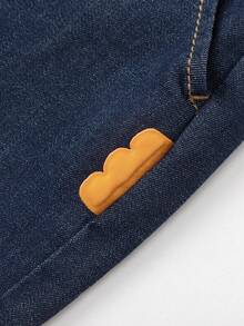 Balabala 男童锥形裤，宽松版型，2026春秋款 - 牛仔深藍 - 查看 7