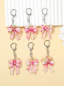 Bộ 6 móc khóa nơ hồng, móc khóa nơ acrylic màu hồng, thiết kế hoa văn, mặt dây chuyền sinh nhật lần thứ nhất, đồ dùng tiệc sinh nhật màu hồng, quà tặng tiệc mừng em bé, đồ trang trí tiệc sinh nhật chủ đề nơ hồng, đồ trang trí tiệc mừng em bé, đồ trang trí tiệc tiết lộ giới tính, trang trí phòng trẻ sơ sinh, đồ nhét vào túi quà tặng tiệc mừng em bé. - Cây cung - Xem 7