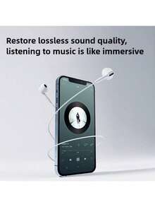 PHILIPS 飞利浦 TAE1020 Type-C 耳机，半入耳式有线耳机，带降噪麦克风，高清音质，1.1 米柔性线缆，按键式音量调节，Type-C 接口耳塞，适用于智能手机、平板电脑、笔记本电脑等设备。 - 輕盈白 - 查看 5