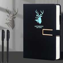 3本A5仿皮笔记本套装，带书签，硬封面，磁扣，防水 - 商务会议和大学的理想之选 - A5 - 查看 17