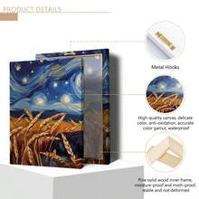 Conjunto de 3 peças de mural de parede em tela com Border Collie em céu estrelado, pôster com estampa de cachorro em aquarela, adequado para decoração de casa, decoração de quarto, decoração de sala de estar, decoração de banheiro, decoração de parede, arte de parede opcional com moldura.