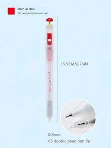 1pc Stress Relief Switch Pen, 0.5mm Smooth Writing Gel Pen With Fingertip Press Design, Anti-Anxiety Learning Tool, Quick-Drying Ink, Aesthetic Brush Pen For Exams, Suitable For Students, Relaxing Writing Accessory | Fashionable Pen Body Design | Durable Plastic Pen Body, (Random New/Old Packaging)