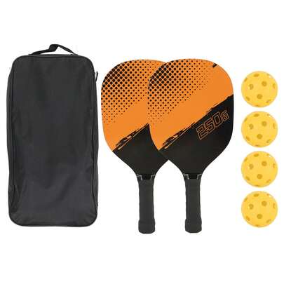 Peak Beach strandracketset i trä – 2 racketar och 4 bollar. Ett roligt och portabelt sportspel för hela familjen, perfekt för stranden, parken, trädgården och resor.