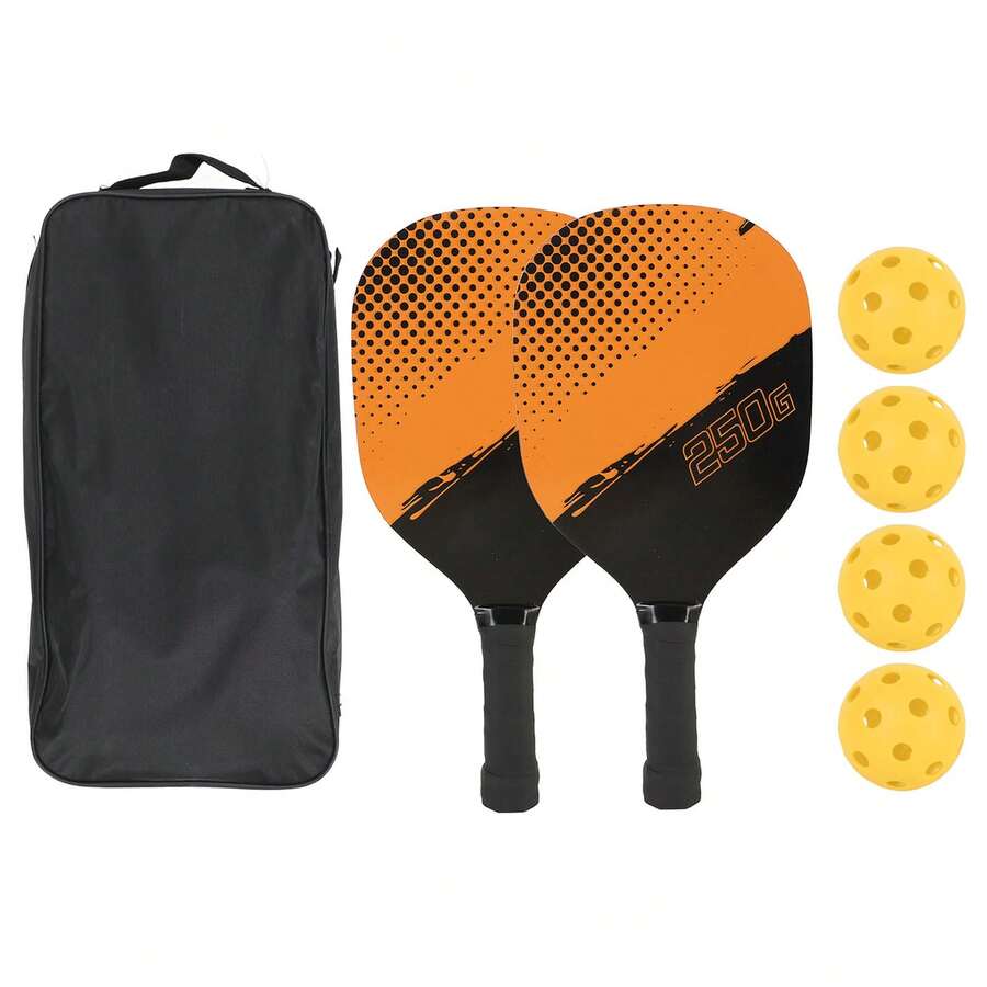 Peak Beach Wooden Beach Racket Set - 2 Rackets And 4 Balls. A Fun And Portable Sports Game For The Whole Family, Ideal For The Beach, Park, Garden And Travel.