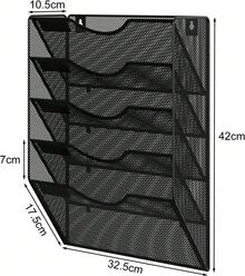 Almacenamiento de periódicos y revistas - Negro - Ver 2