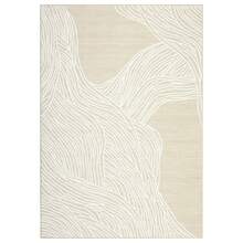 Modern Area Rug Washable Rug Contemporary Stripes Bedroom Carpet Soft Indoor Area Rugs For Living Room Low Pile Foldable Thin Rug Lightweight Aesthetic Rug Accent Floor Carpet, Beige - Beige - View 5