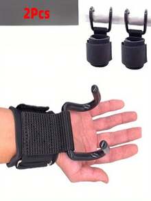 2pcs Fitness Training Assist Hooks - Dual Hook Horizontal Bar, Non-Slip Handle Protector, Black Iron Wall-Mounted Strength Training Equipment, Stretching & Weightlifting Gear | Ergonomic Design | Hooks, Stretch Bar - Multicolor - View 10