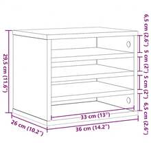 Larryhot Organizzatore da scrivania Rovere Nero 36 x 26 x 29,5 cm, Facile da montare, design elegante e pratico per l'organizzazione, la scelta ideale per il lavoro e lo stoccaggio a casa o in ufficio - nero - Visualizzare 10