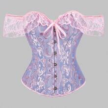 1 chiếc đầm dạ hội cỡ lớn dành cho nữ, kiểu dáng cổ điển, chất liệu ren, cúp ngực, hở vai, buộc dây phía sau, thích hợp cho đám cưới. - Màu tím hoa cà - Xem 13