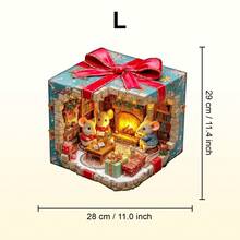 1pc Mouse's Gift House Wooden Puzzle, Asymmetrical Animal Shaped Wooden Puzzle Toy, Unique Party Game Gift, Decorative Art Puzzle, Tabletop Magic Puzzle, Distinctive Children's Educational Puzzle, Holiday Gift, Adult Wooden Puzzle, Back To School Gift, New Year Gift, Birthday Gift (2D Puzzle) - Multicolor - View 12