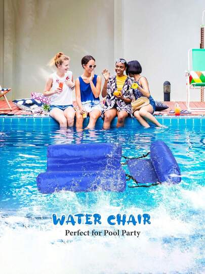Adult Inflatable Backrest Pool Float, Thick PVC Anti-Tipping Water Lounge Chair, Adjustable Backrest Floating Chair, Comfortable Armrest Pool Floating Assist, Summer Holiday Swimming Ring, Outdoor Water Leisure Floating Bed, Home Pool Slouchy Chair Floating Device