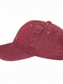 USA Flag 250 Years  3 Things Colorful Printed Baseball Cap Adjustable Cotton Baseball Hat For Men Women  Birthday Gift For Cycling Lover Camper Friend - 紅色 - 查看 3