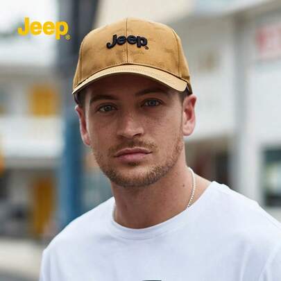 Jeep 车可调节棒球帽，休闲户外运动防晒后扣帽，均码，轻便四季卡车帽